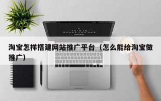 邵东淘宝怎样搭建网站推广平台（怎么能给淘宝做推广）